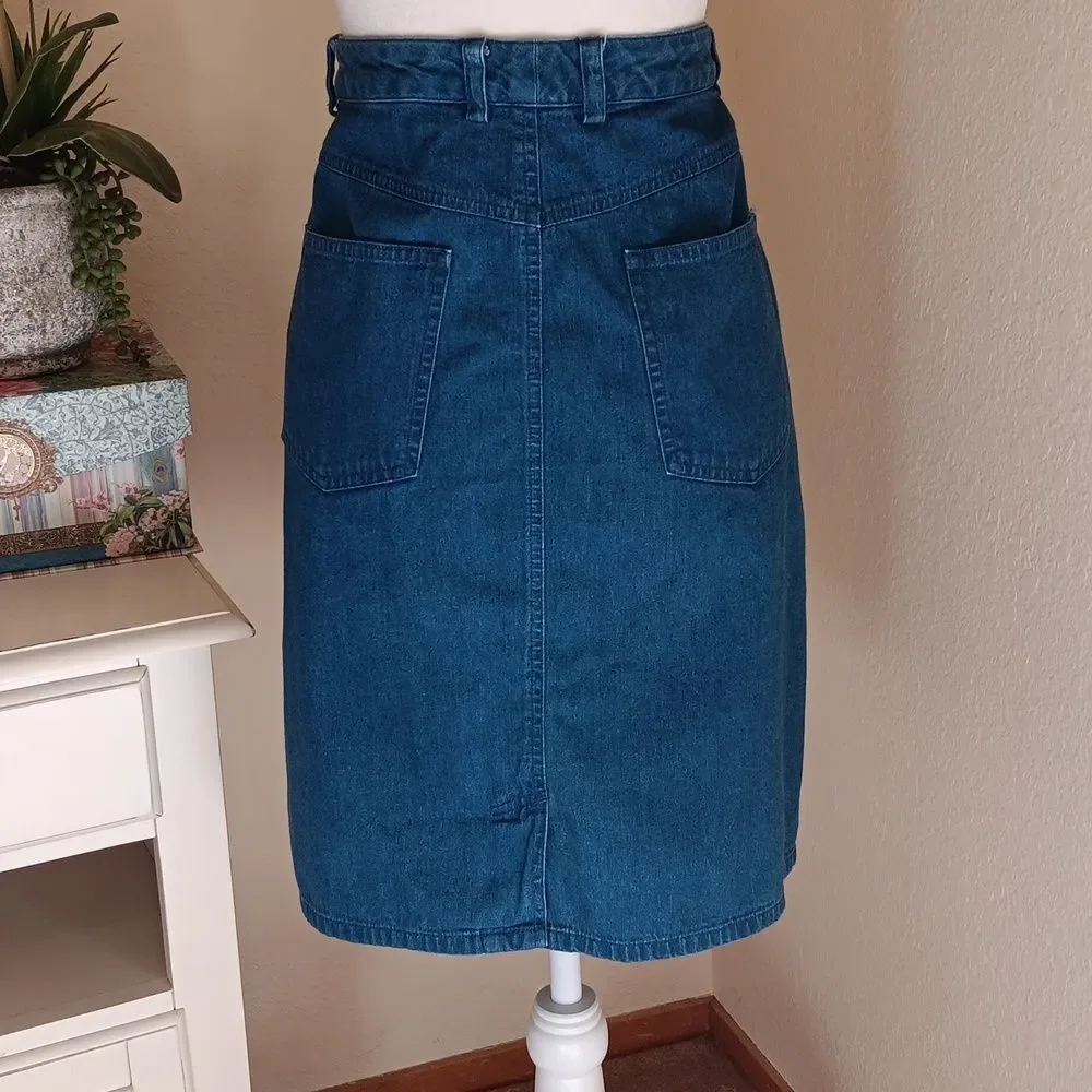 Talbots Denim Skirt. Coastal Cowgirl. Classic.